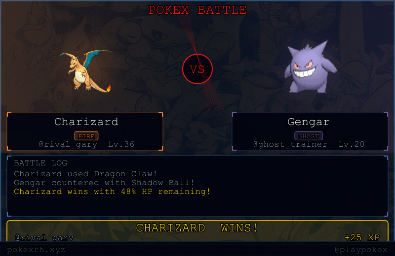 PvP battle card
